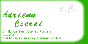 adrienn cserei business card